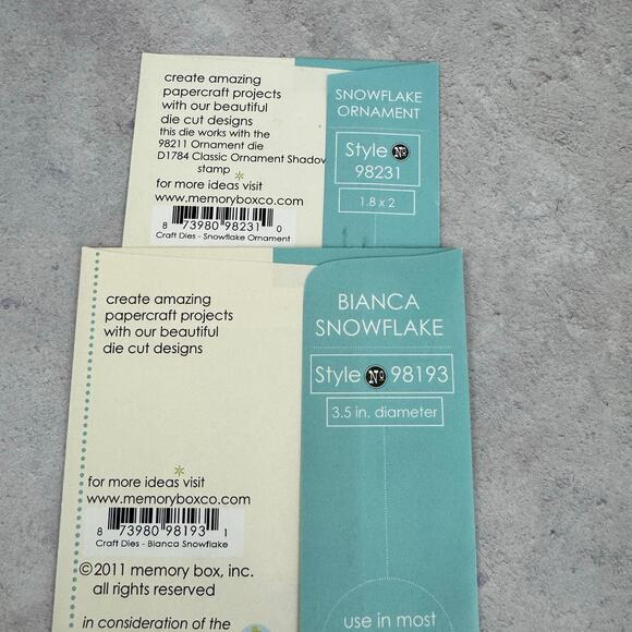 Mixed Lot of 3 Memory Box Holiday Dies Penny Black Stamp Winter Snowflake Tree - Picture 6 of 7